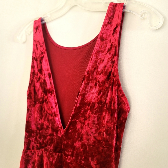 H&M Women's Sleeveless Backless Velvet Dress Size 6 - Picture 5 of 8